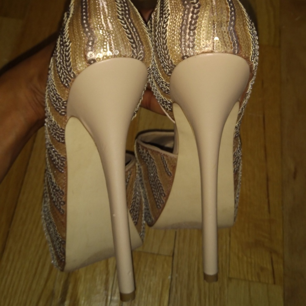 Steve Madden Disko champagne platform heel - Picture 3 of 8